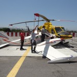 Aviation accident between a plane and helicopter